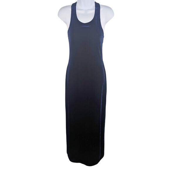Jump Apparel Co Vintage Whimsigoth Navy Velvet Racerback Maxi Dress Formal Event - Picture 1 of 7
